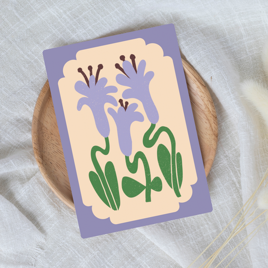 Lilac Lillies Vintage Florals Card