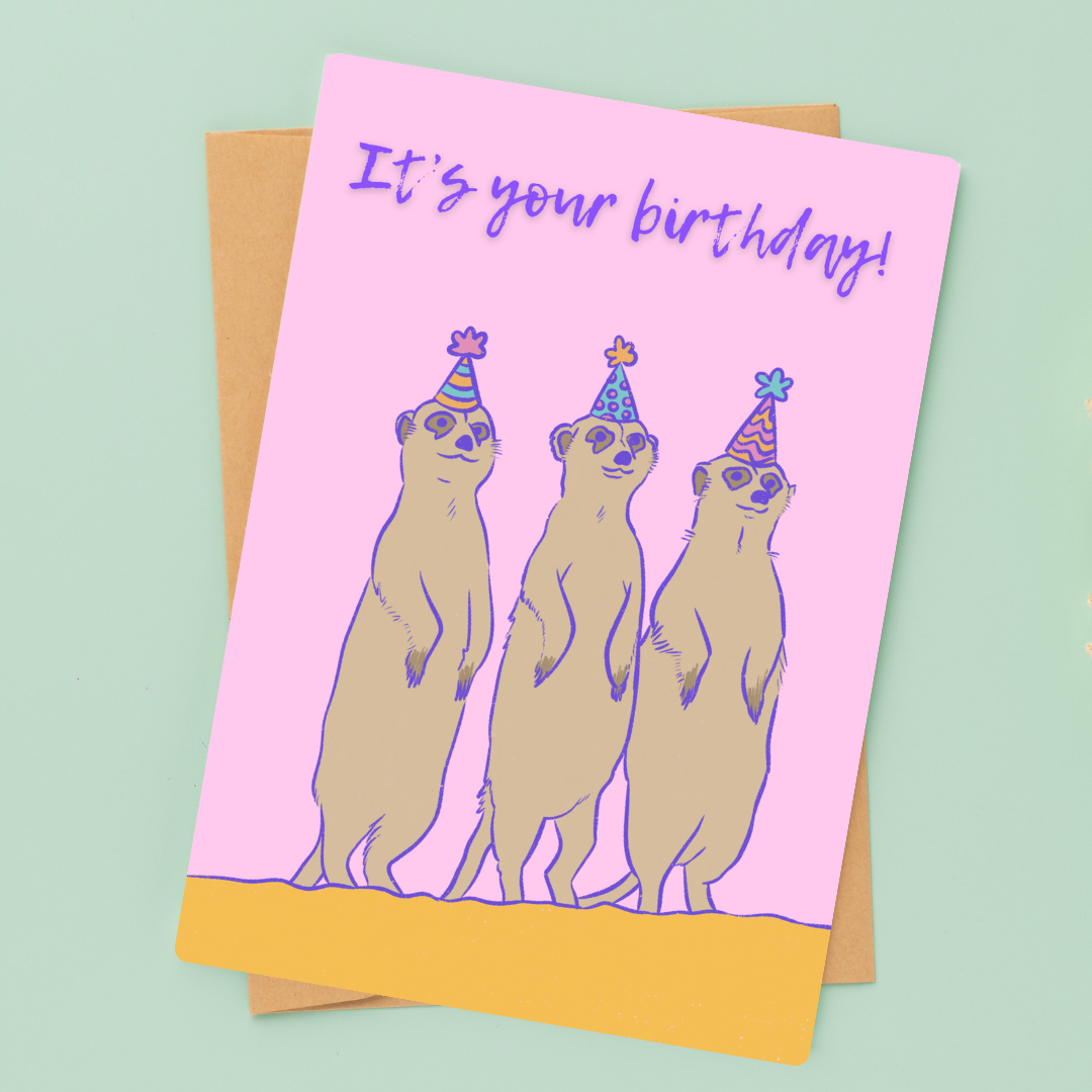 Party Meerkats card