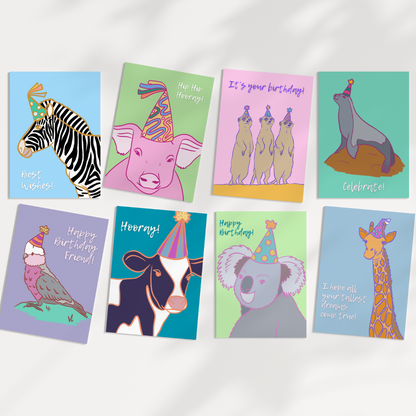 Party Animals - 8 Card Set