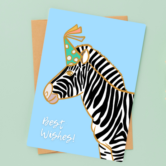 Party Zebra card