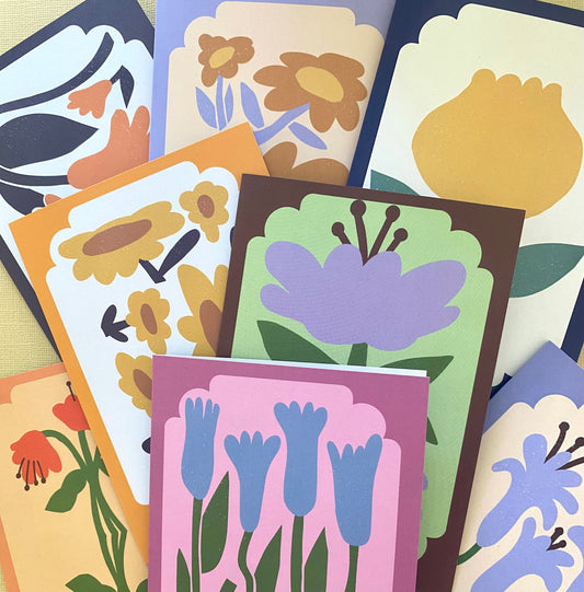 Vintage Florals - 8 Card Set