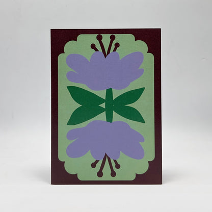 Lilac Vintage Floral - Blank Card