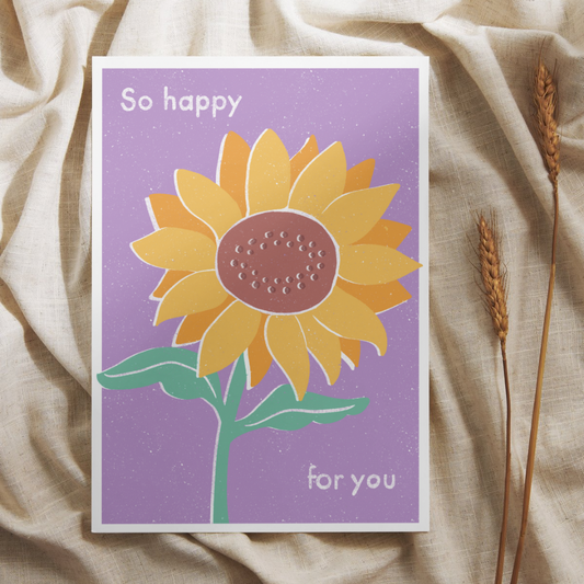 Sunflower Print Card