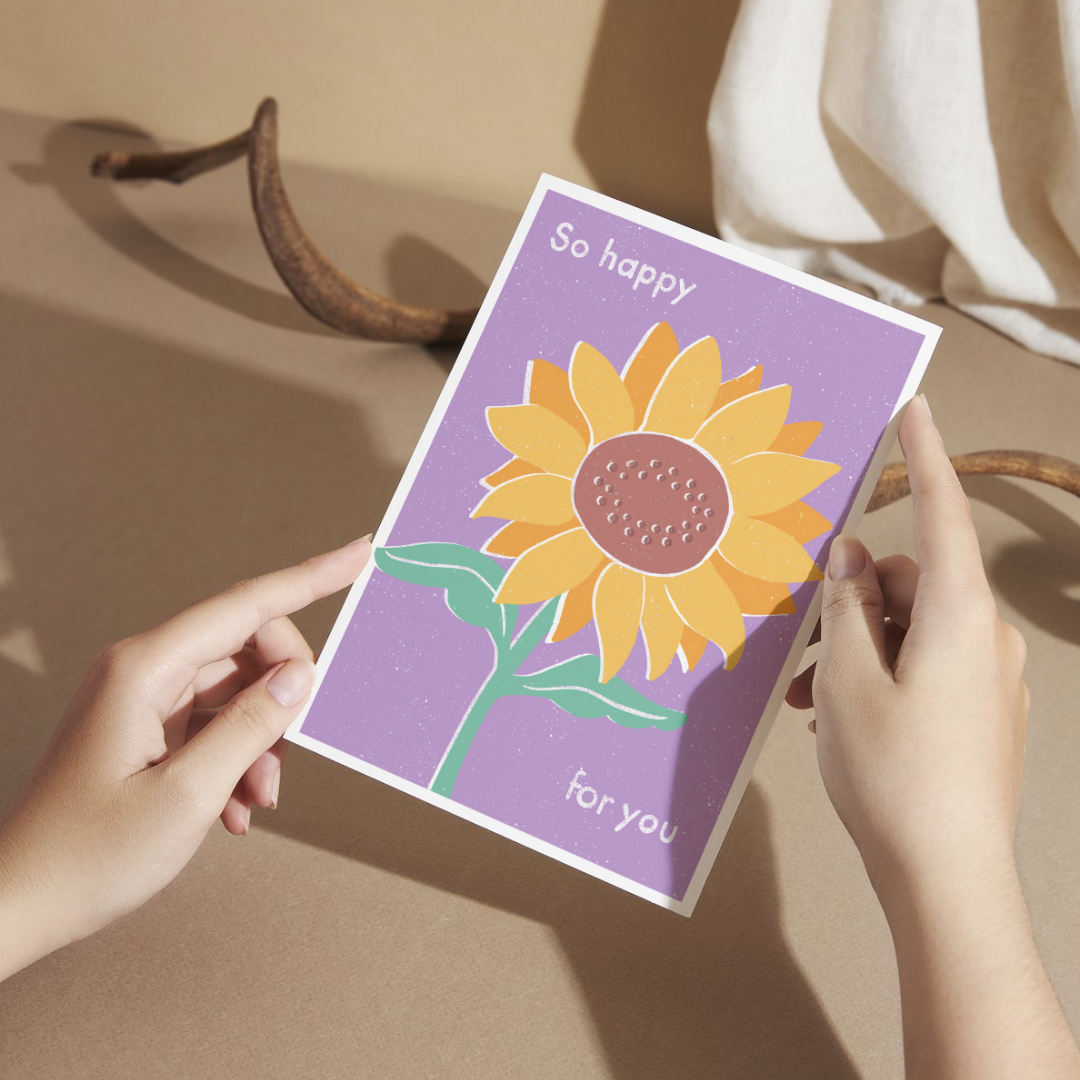 Sunflower Print Card