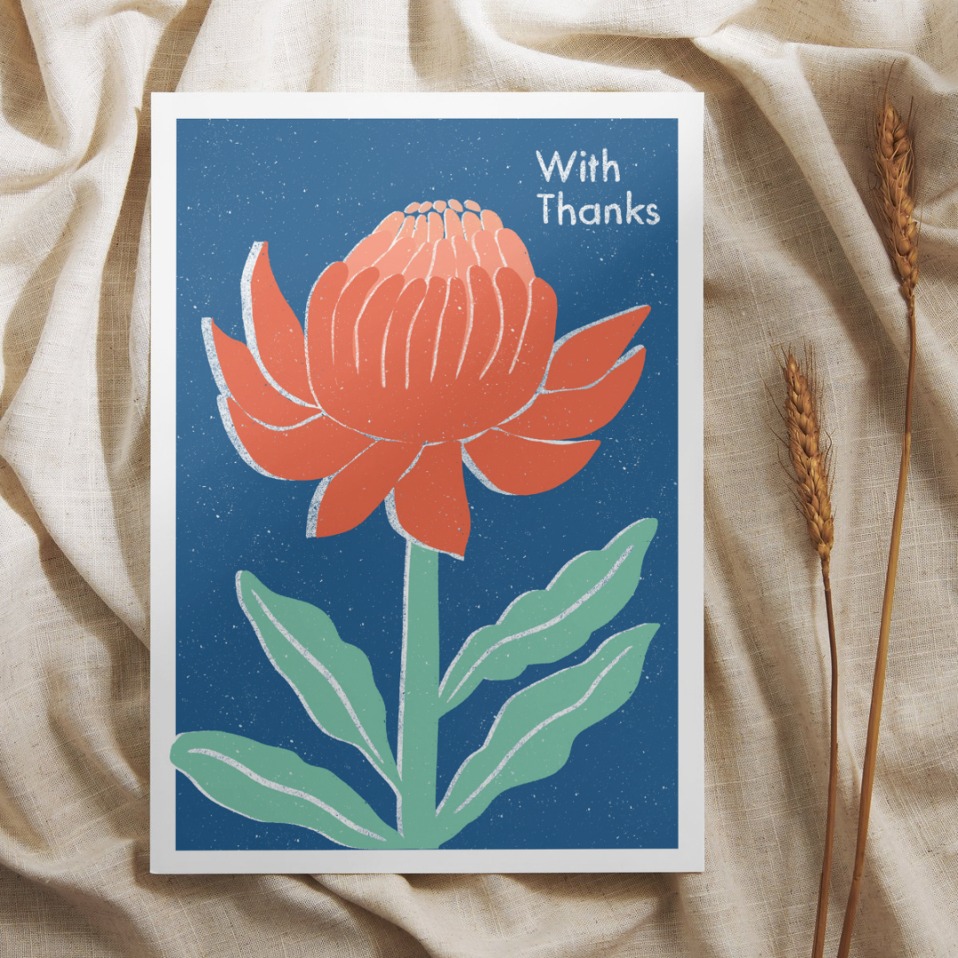 Waratah Print Card