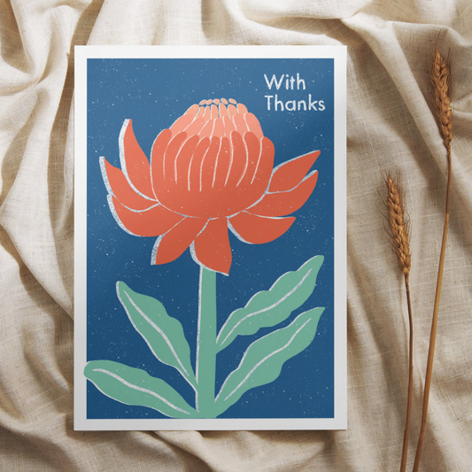 Waratah Print Card