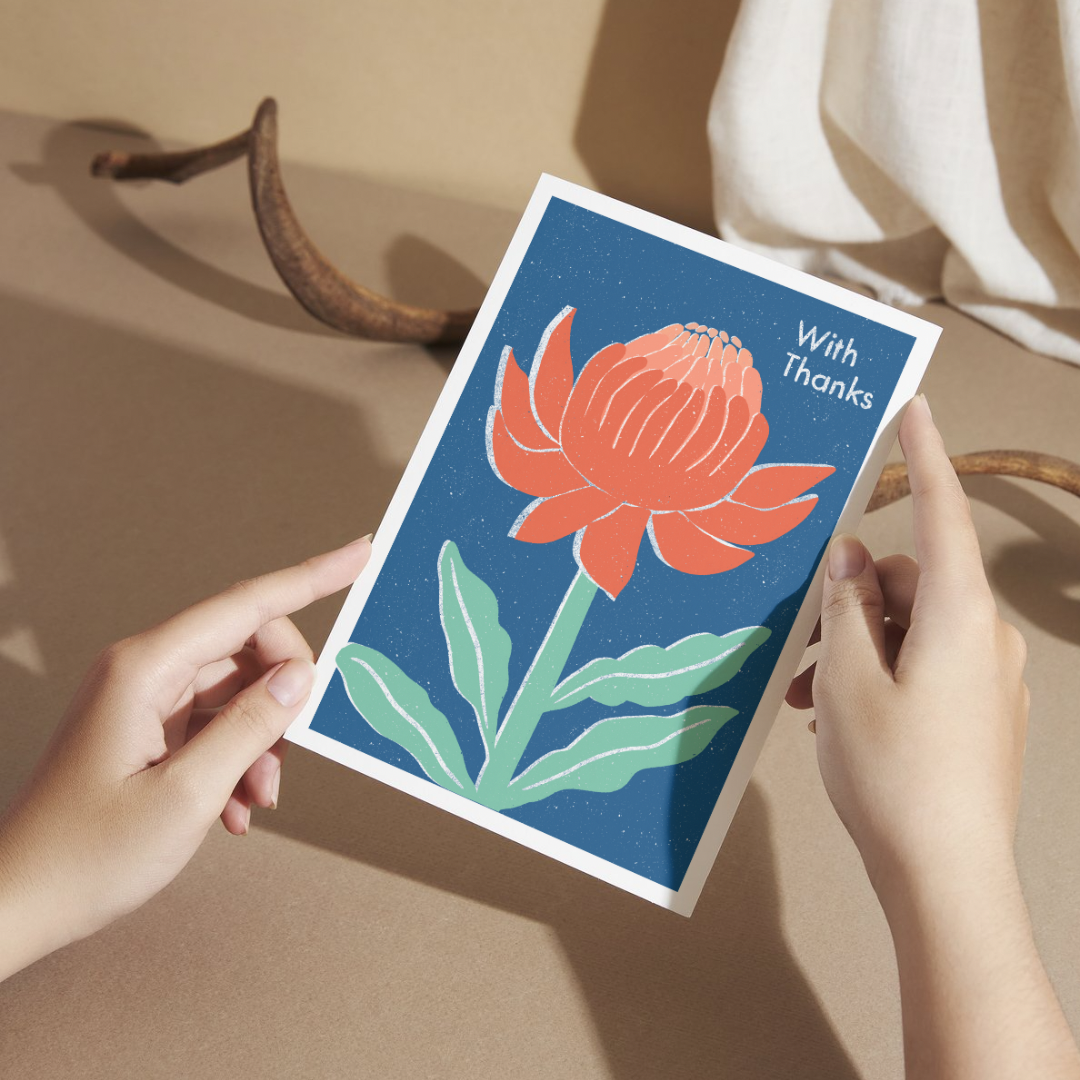 Waratah Print Card