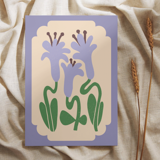 Lilac Lillies Vintage Florals Card