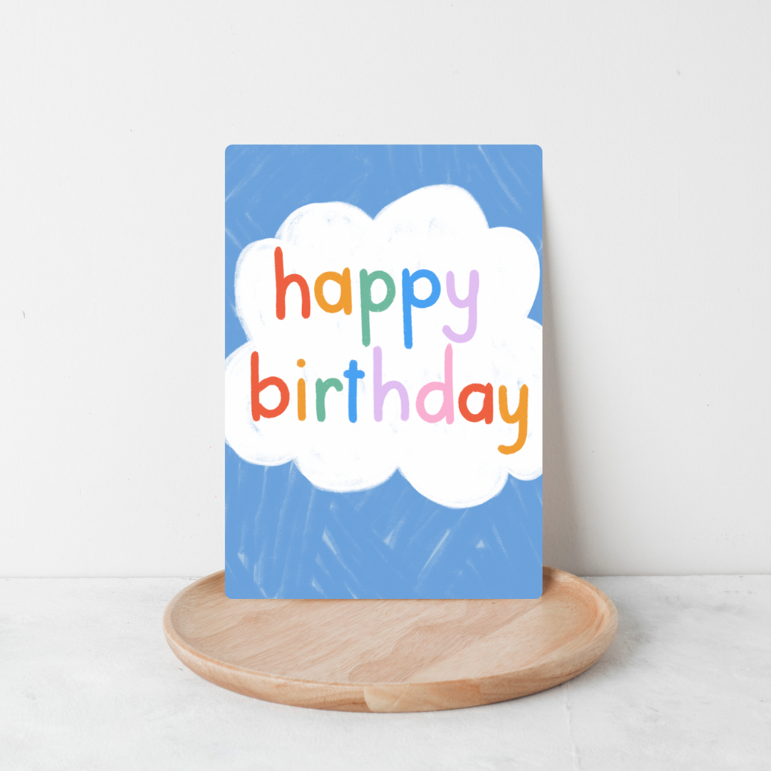 Happy Birthday Cloud Card