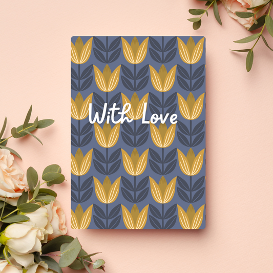 Yellow Floral 'With Love' Card